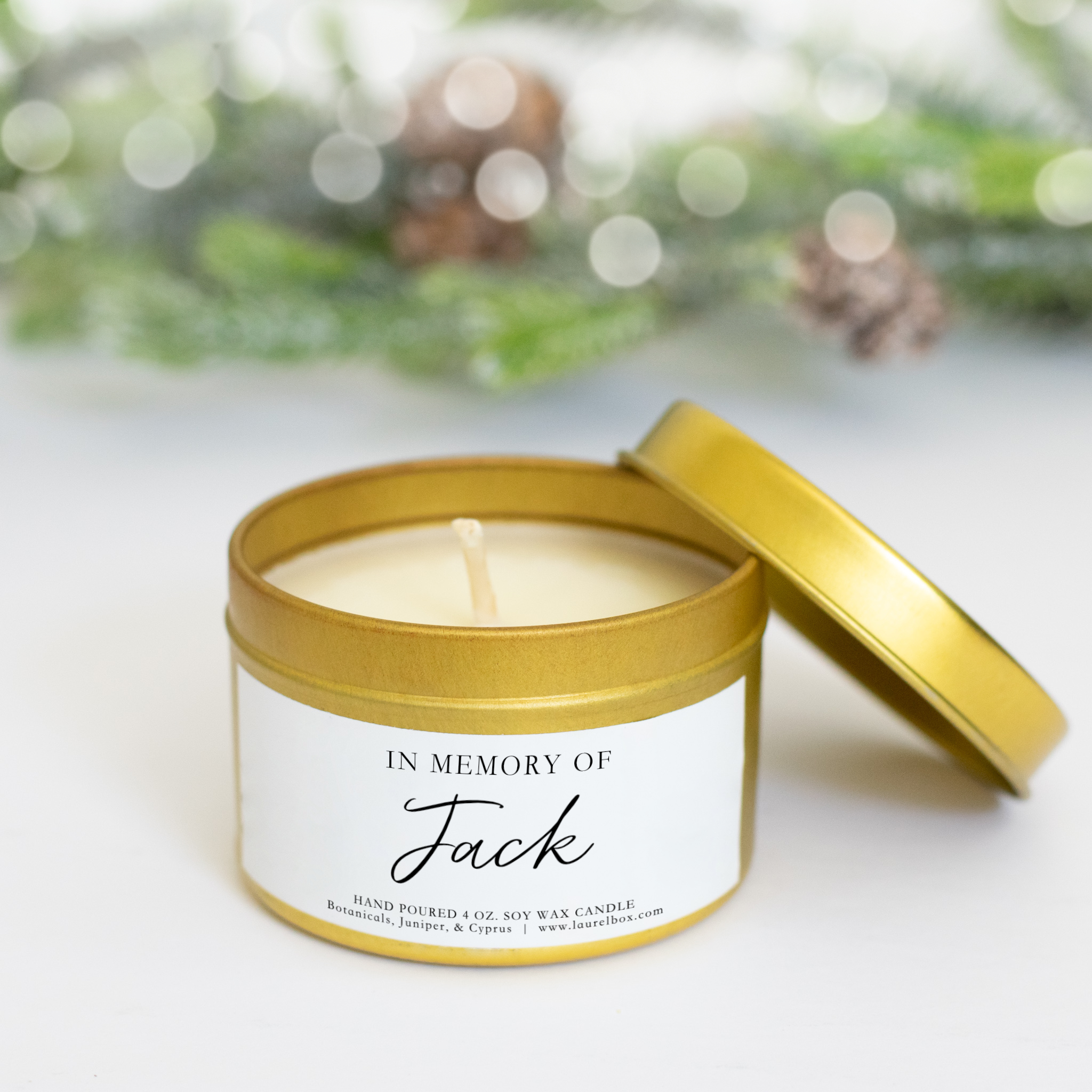 In Memory Custom Memorial Candle image number null